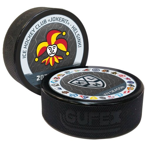 Шайба хоккейная "GUFEX - KHL OFFICIAL" (Запад - ХК Йокерит Сезон 2021-22 цветная двустор.)