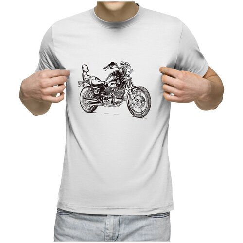 фото Мужская футболка «мотоцикл yamaha» (l, желтый) us basic
