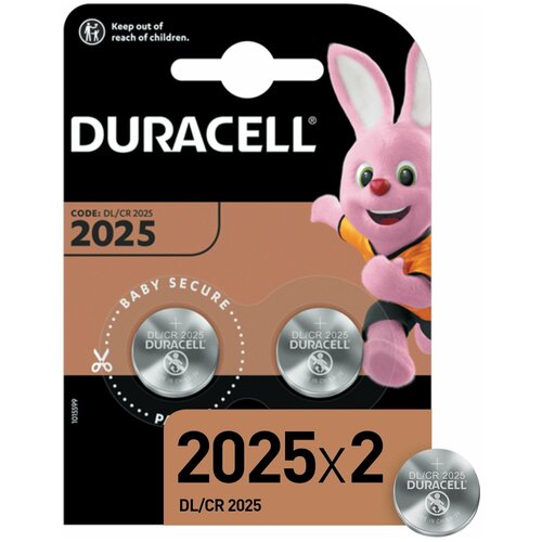 Батарейка Duracell CR2025 литиевая BL2 батарея duracell dl cr2025 cr2025 2шт