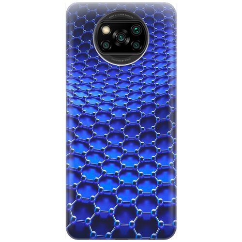 фото Силиконовый чехол на xiaomi poco x3 / x3 pro / сяоми поко х3 / х3 про с принтом "молекулярная цепь" gosso