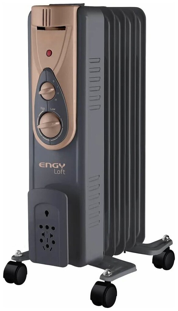 Масляный радиатор Engy EN 2405 Loft  5 секций  1кВт  черный