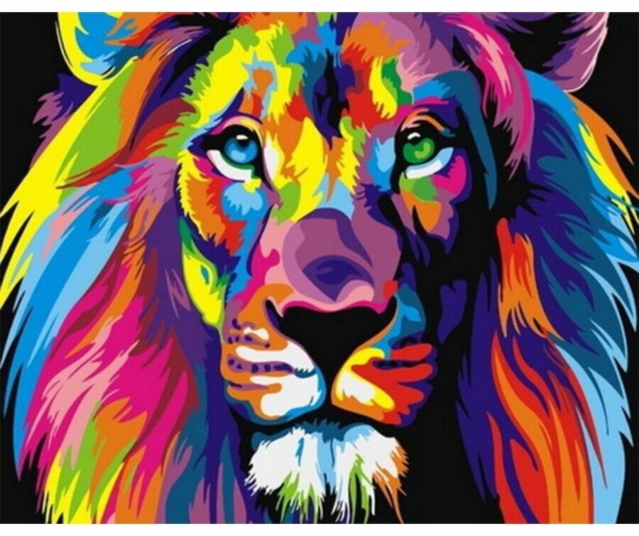 Картина по номерам Радужный лев 40х50 см Hobby Home