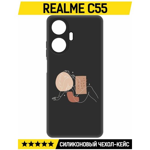 Чехол-накладка Krutoff Soft Case Чувственность для Realme C55 черный чехол накладка krutoff soft case элегантность для realme c55 черный