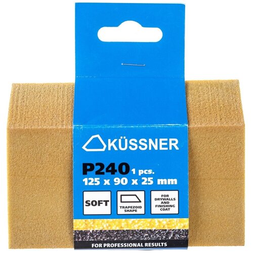 Шлифовальный брусок KUSSNER Р240, трапеция Soft, 125x90x25 мм 1000-250240