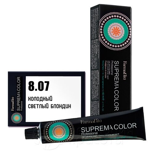 Farmavita Краска для волос Suprema Color 8.07, Farmavita, Объем 60 мл