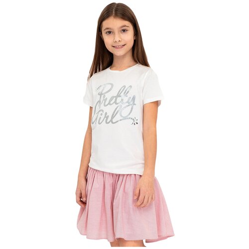 фото Футболка button blue, размер 134, белый