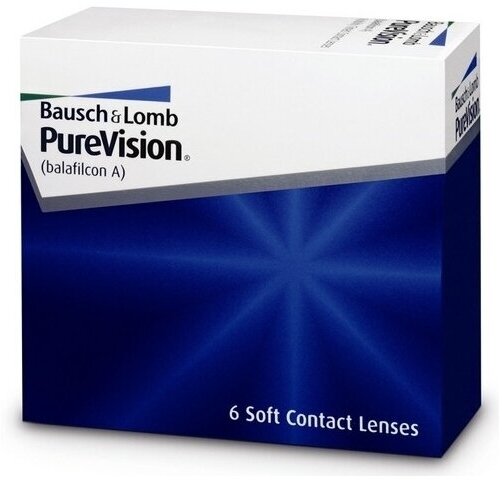 Контактные линзы Bausch & Lomb PureVision, 6 шт., R 8,3, D -1,25