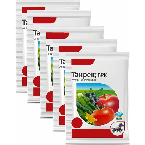 Препарат Танрек, 5 ампул по 1,5 мл от тли, белокрылки, яблонного цветоеда, цикадок, трипсов препарат танрек 2 ампулы по 1 5 мл от тли белокрылки яблонного цветоеда цикадок трипсов