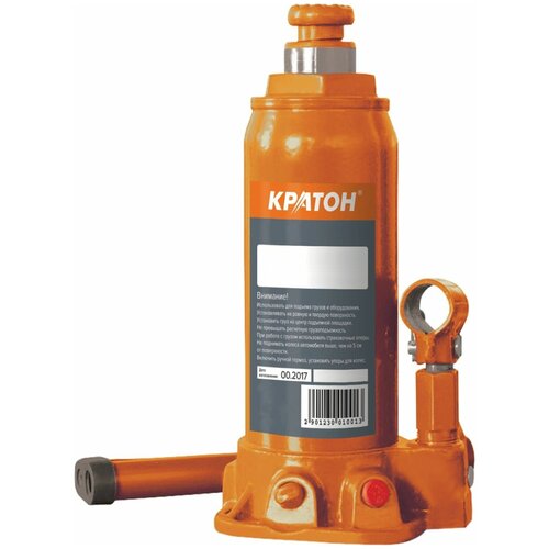 Домкрат бутылочный гидравлический Кратон HBJ-10.0 (10 т) оранжевый