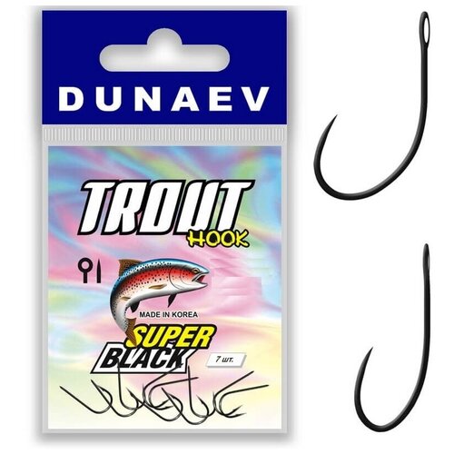 DUNAEV Крючок DUNAEV TROUT SUPER BLACK (Размер # 2; 7шт )