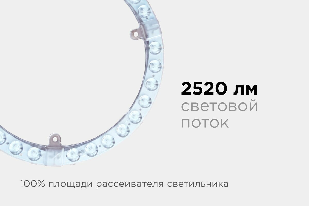 Светодиодный модуль со встроенным драйвером Apeyron 230В, 28Вт, smd2835, 2520Лм, 6500К, ø218x16мм 02-64 - фотография № 2