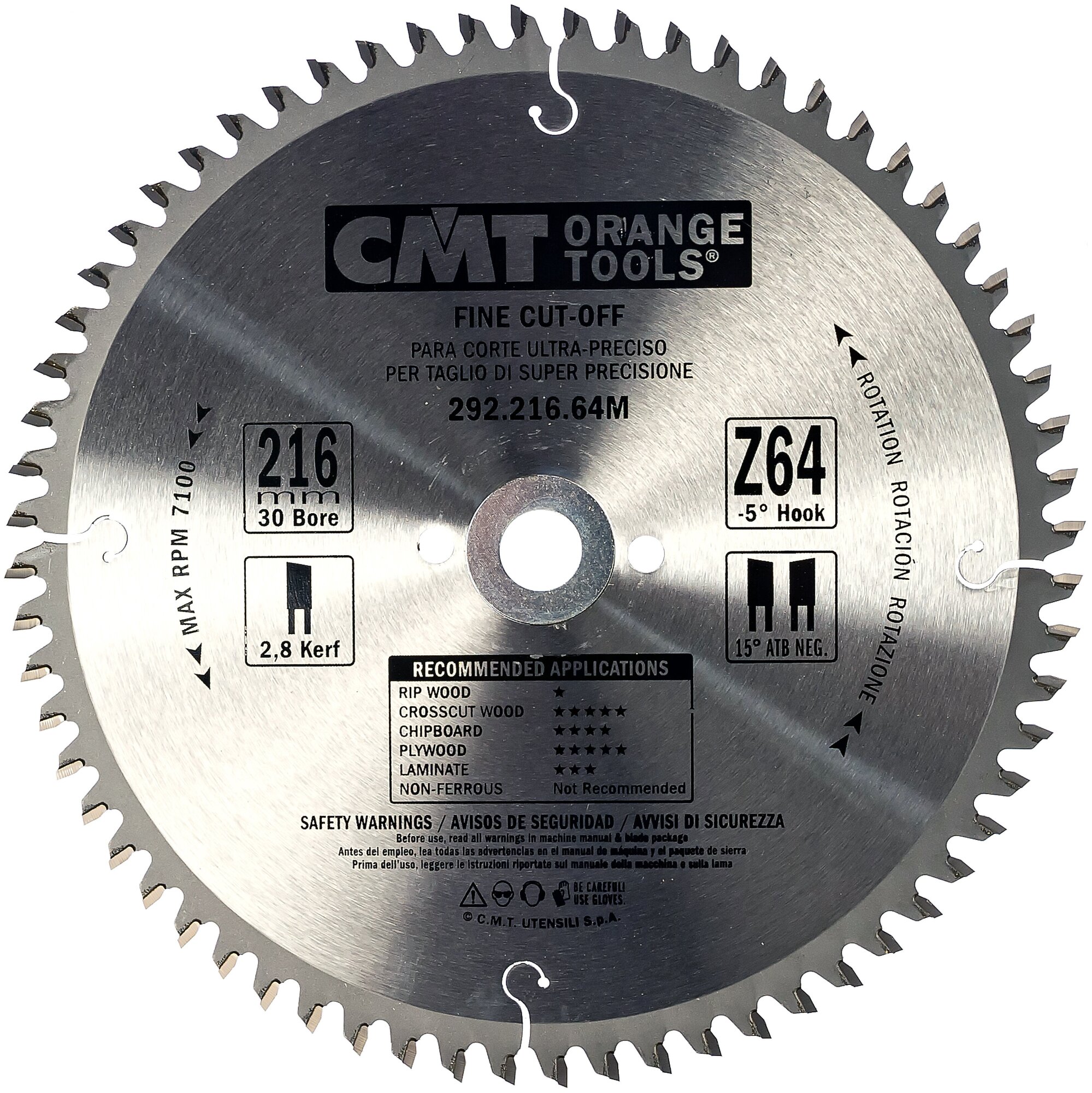 Пильный диск CMT 292.216.64M 216х30 мм