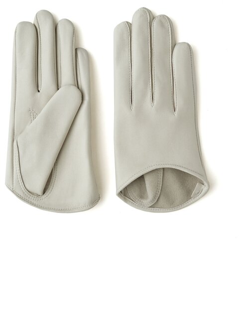 Перчатки Aprell, демисезон/зима, натуральная кожа, размер 18, белый