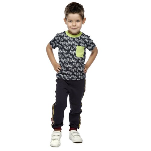 фото Футболка lucky child, размер 32 (122-128), серый