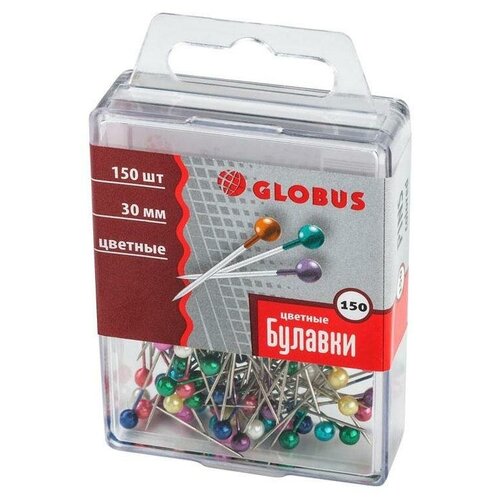 Булавки для пробковых досок Globus в ассортименте (30 мм, 150 штук в упаковке)