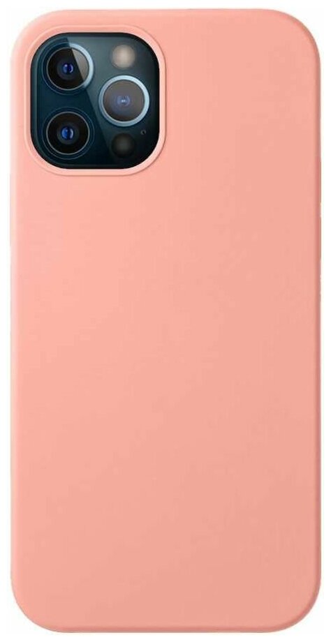 Чехол (клип-кейс) DEPPA Liquid Silicone, для Apple iPhone 12/12 Pro, розовый [87712] - фото №3