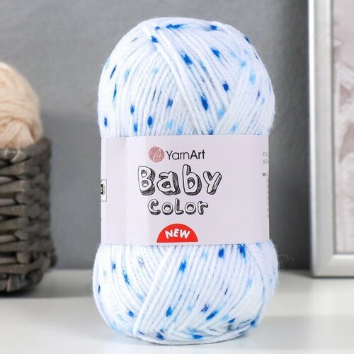 Пряжа YarnArt Baby color 100% акрил 150 м, 1 шт, 50 г, 210 сине-голубой (9554763)