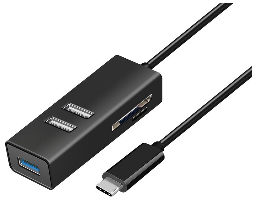 Карт-ридер Ginzzu EXT GR-563UB USB Type-C - USB 3.0/2xUSB 2.