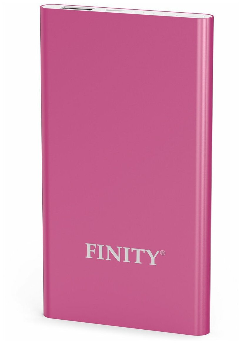 Портативный аккумулятор Finity Alum 5000mAh, розовый