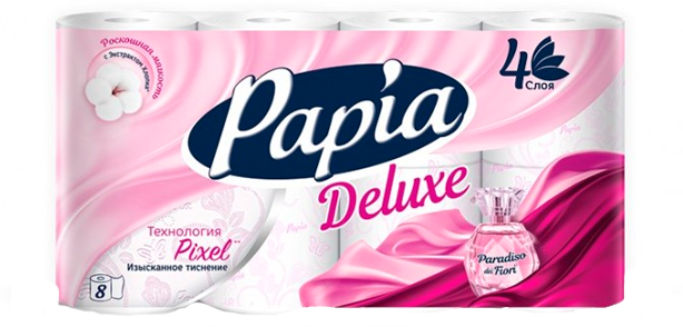 Туалетная бумага Papia Deluxe Paradiso Fiori 8 шт
