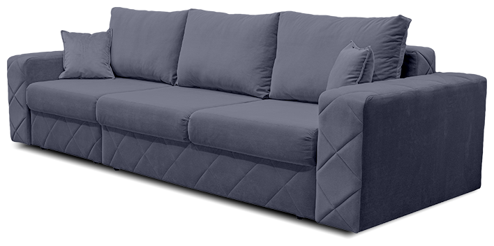 Прямой диван "Райли" с выдвижной оттоманкой 350x108x92 "нэндо" Velutto 32