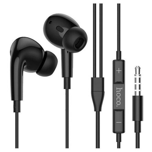 HOCO M1 Наушники микрофон Кнопка управления Регулятор громкости 12м 35 mm jack White 128100₽