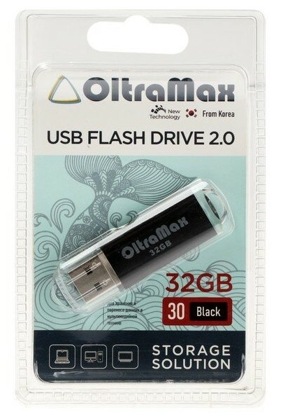 USB флэш-накопитель (OLTRAMAX OM032GB30-В черный) - фотография № 5