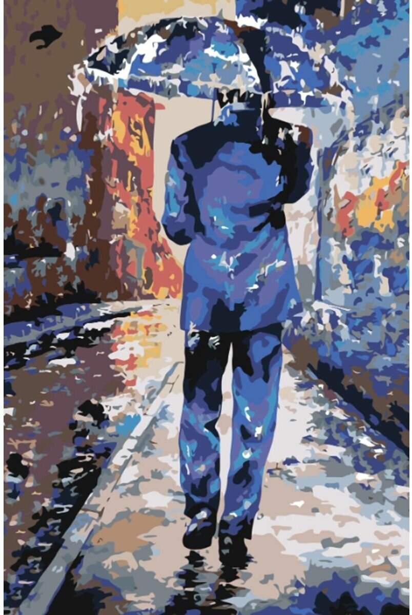 Картина по номерам Мужчина под зонтом 40х60 см Art Hobby Home