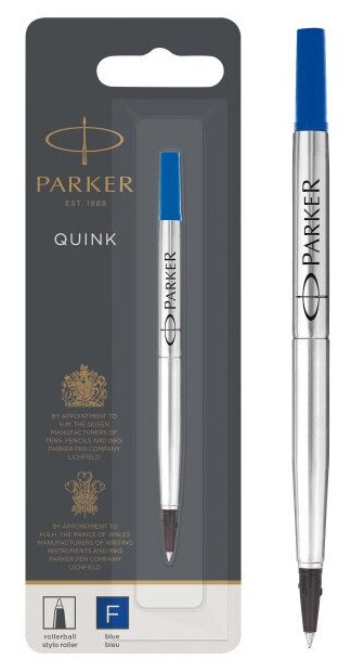 Стержень роллер Parker Quink RB Z01 (CW1950322) F синие чернила блистер (1шт)