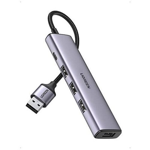 Хаб USB Ugreen CM473 USB 3.0 to 4xUSB 3.0 Space Gray 20805