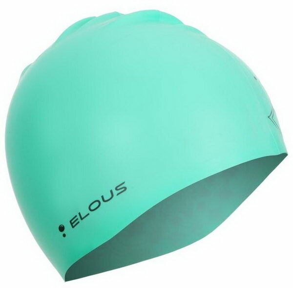 Шапочка для плавания Elous, EL009, силиконовая, мандала, цвет бирюзовый