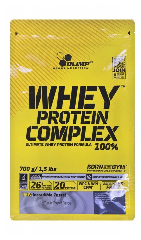 Протеин Olimp Sport Nutrition Whey Protein Complex 100%, 700 гр., вишневый йогурт