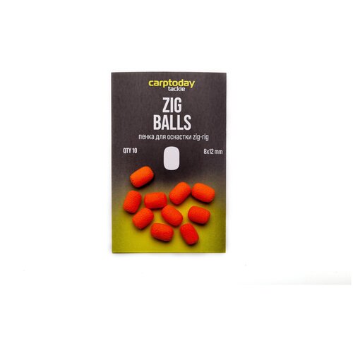 Пенка для оснастки зиг риг Carptoday Tackle Zig Balls Orange, оранжевые плавающая пенка для зиг рига d 5