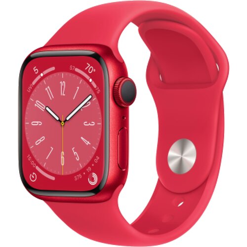 Apple Watch Series 8 GPS 41mm Red Aluminium Case with Red Sport Band Красный 3399000₽