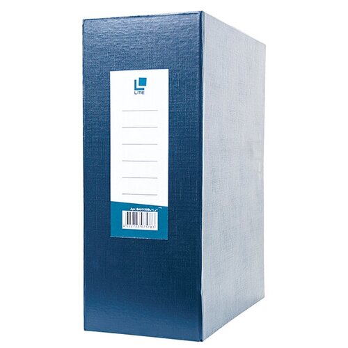 INFORMAT Короб архивный Lite, бумвинил, 100 мм, синий короб архивный а4 бумвинил 150мм цвет асс на завязках арт 3010568 количество в наборе 3 шт