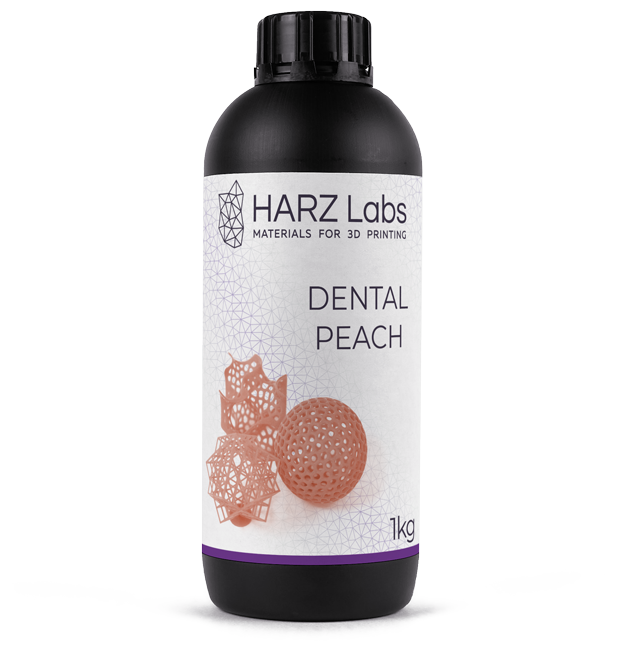 Фотополимер HARZ Labs Dental Peach, персиковый (1000 гр)