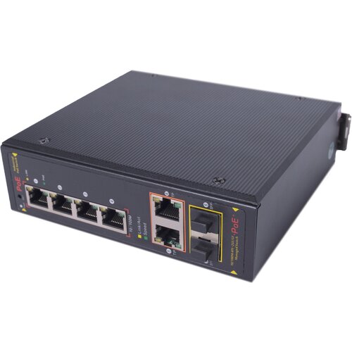 PoE Коммутатор промышленный управляемый с креплением на DiN рейку 4PoE 2COMBO CO-PF-4P2F-P505M ComOnyx 24662₽