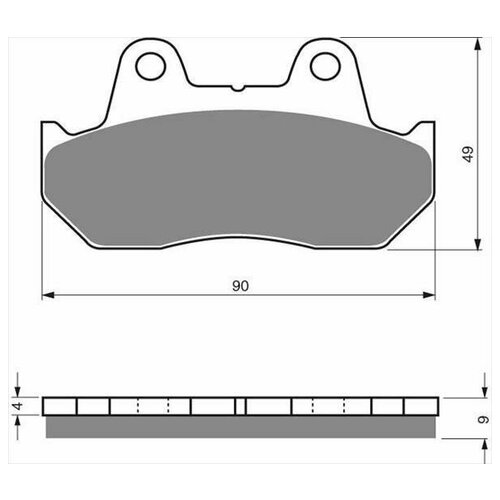 Колодки тормозные дисковые GOLDfren 049 S3 кросс SBS 572, EBC FA 69/2, Ferodo FDB 244R, OEM 06455 443 405