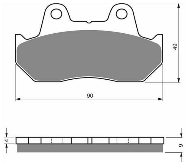 Колодки тормозные дисковые GOLDfren 049 S3 кросс SBS 572, EBC FA 69/2, Ferodo FDB 244R, OEM 06455 443 405