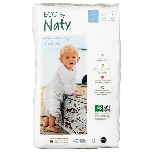 Подгузники Naty, размер 2, 3-6 кг, 33 шт.