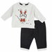 Комплект одежды  Chicco детский, лонгслив и брюки, повседневный стиль, манжеты, без карманов, пояс на резинке, размер 62, серый, черный