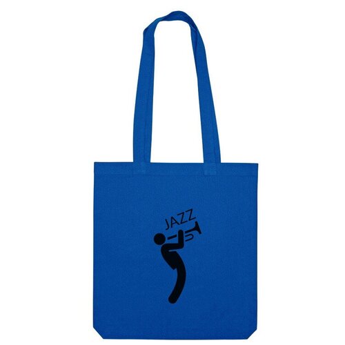 Сумка шоппер Us Basic, синий сумка джазовый трубач бежевый