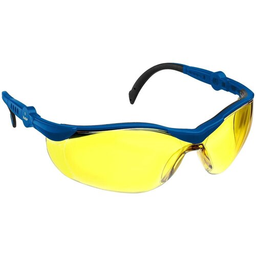 ЗУБР Прогресс 9 Желтые, очки защитные открытого типа, регулируемые дужки. защитные антибликовые очки зубр прогресс 9 открытого типа 110311