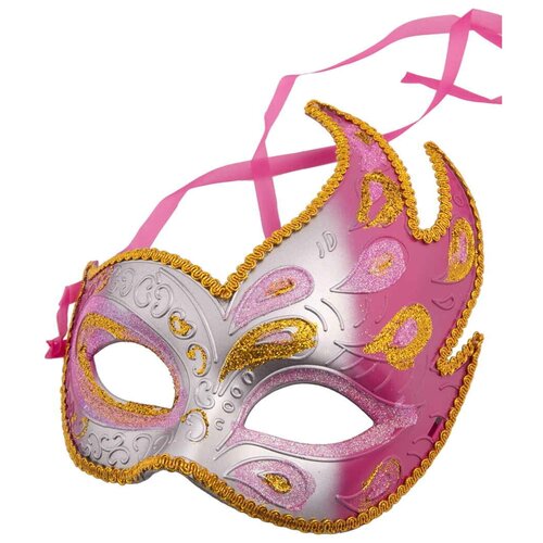 фото Карнавальная маска "жарптица розовая", 16х20х7 см феникс present