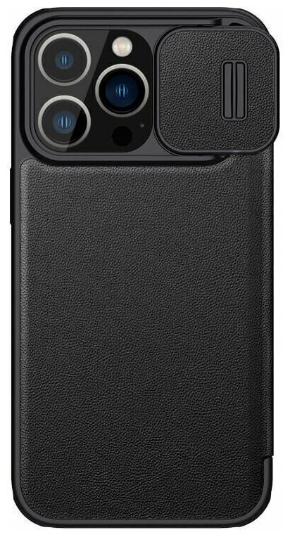 Кожаный чехол-книжка Nillkin Qin Pro Leather Case (plain leather) для Apple iPhone 14 Pro Max, черный