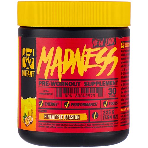 Предтренировочный комплекс Mutant Madness pineapple passion 225 г 1 шт.