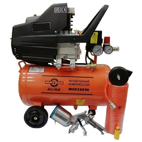 Компрессор масляный Mateus MS03201H (2 HP), 24 л, 1.5 кВт