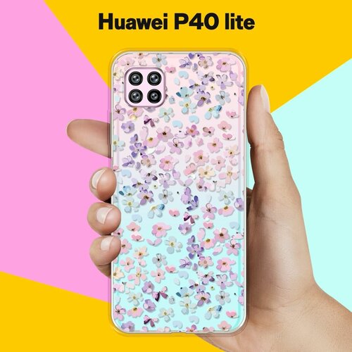 Силиконовый чехол Цветочки на Huawei P40 Lite