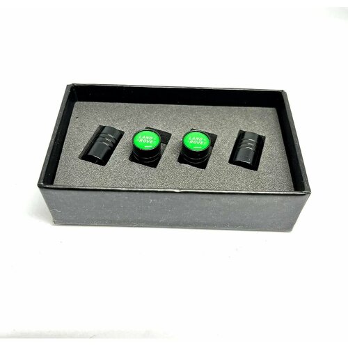 Колпачки на ниппели Лэнд Ровер (зеленые), 4 шт.