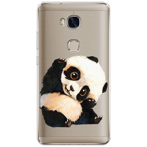 Силиконовый чехол на Honor 5X / Хонор 5Х Большеглазая панда, прозрачный силиконовый чехол на honor 5x хонор 5х деловая панда
